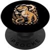 Matcha Beverage Lover Gifts Tea-Rex Green Tea Dinosaur Tea Lover Pun PopSockets PopGrip Adesivo