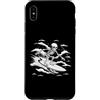 skeleton surfing design Custodia per iPhone XS Max Scheletro Surfing Wave - Notte Oceano Gotico Surf Art