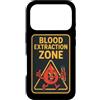 Lab Tech Funny Phlebotomy Warning Sign D Custodia per iPhone 17 Pro Retro Cartoon Goccia Sangue Infermiera Flebotomia Scherzo Flebotomista