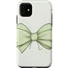 Sage & Mint Green Bows And Ribbons Gifts Custodia per iPhone 11 Nastro con fiocco verde menta