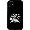skeleton surfing design Custodia per iPhone 11 Scheletro Surfing Wave - Notte Oceano Gotico Surf Art