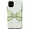 Sage & Mint Green Bows And Ribbons Gifts Custodia per iPhone 11 Nastro con fiocco verde menta