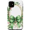 Sage & Mint Green Bows And Ribbons Gifts Custodia per iPhone 11 Carino Verde Coquette Fiocco Foglie Fl