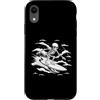 skeleton surfing design Custodia per iPhone XR Scheletro Surfing Wave - Notte Oceano Gotico Surf Art