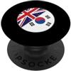South Korea Proud Korean Flag Asian K-Po Corea del Sud Bandiera Del Regno Unito Amore Britannico Corea PopSockets PopGrip Adesivo