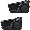 Sena 60S EVO Sistema di Comunicazione Bluetooth per Moto con Sound by Bose, Mesh & Wave Intercom, Impermeabile IPX7, Doppi Kit di Morsetti per Casco, Comando Vocale, Confezione doppia
