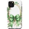 Sage & Mint Green Bows And Ribbons Gifts Custodia per iPhone 11 Pro Carino Verde Coquette Fiocco Foglie Fl