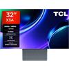 TCL OLED Monitor 32X3A 31.5", 4K UHD (3840x2160) resolution, OLED+ technology, 240Hz, (480Hz FHD), Matte Screen, 1300 nits peak brightness, 0.03ms GTG response time, AMD Freesync Premium