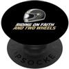 Two Wheel Faith Co. Rider Equitazione Fede E Due Ruote Christian Moto PopSockets PopGrip Adesivo