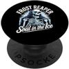 Dark Fantasy Art Frost Reaper - Scheletro Gotico Blu Sunburst Morte Ghiaccio PopSockets PopGrip Adesivo