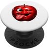 Funny Apple Tongue Out AI Gen Alpha Gift AI Apple Tongue Out Brainrot Fruit Funny Gen Z Stupido Meme PopSockets PopGrip Adesivo