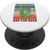 Retro Dragon Weekends Are For Beer Lover I fine settimana vintage degli amanti dei draghi sono per la birra PopSockets PopGrip Adesivo