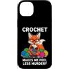 Cozy Crafty Fox For Knitter Auntie Sarca Custodia per iPhone 14 Plus L'uncinetto divertente fa sentire meno omicidio