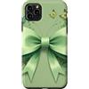 Sage & Mint Green Bows And Ribbons Gifts Custodia per iPhone 11 Pro Max Carino Coquette Verde Fiocco Farfalla Nastro