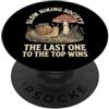 Escursionista Lento Escursionismo Divert Slow Hiking Society The Last One To The Top Wins Montagna PopSockets PopGrip Adesivo