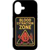 Lab Tech Funny Phlebotomy Warning Sign D Custodia per iPhone 17 Retro Cartoon Goccia Sangue Infermiera Flebotomia Scherzo Flebotomista