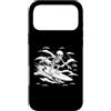 skeleton surfing design Custodia per iPhone 17 Pro Max Scheletro Surfing Wave - Notte Oceano Gotico Surf Art