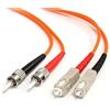 StarTech.com FIBSTSC3 Cavo di Rete Patch ST, SC 62.5/125 Multimodale Duplex in Fibra Ottica, 3 m, Arancio