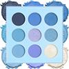 ALIIP Professional Makeup Palette Ombretti Ad Alta Pigmentazione, 9 Colori Neutri Sfumabili, con Finish Matte, Shimmer e Glitterati per Look Soft Glam Trucco- Blu