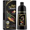 AIPWEYT Store Shampoo colorante nero per capelli grigi, shampoo naturale per capelli neri 3 in 1, shampoo immediato contro i capelli grigi per uomini e donne