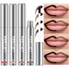 HOPHAT Set di matite labbra staccabili, tinta labbra facile da staccare e rivelare, rossetto staccabile impermeabile a lunga durata, trucco per labbra
