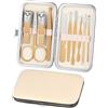 ALIIP Set Manicure Professionale, 10PC Set Tagliaunghie,Kit Pedicure Manicure per Uomo/Donna,Set Unghie Grooming Kit con Borsa da Viaggio, Oro Rosa