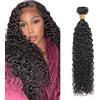 Tuheerst Water Wave Human Hair Bundles Natural Black Menschliches Haar Extension Capelli Human Hair Extensions Minimal Shedding Double Weft Remy Hair 1 Bundle Total 100g 14 Inch
