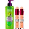Maybelline 2x Maybelline New York Il Cancella Età Correttore Liquido Multiuso Colore 02 Nude con Applicatore a Spugnetta + 1x Trattamento per Capelli da Mossi a Ricci Flacone da 400 ml