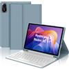 IVEOPPE Tastiera per Xiaomi Redmi Pad 2/ Remi SE 11, Cover con Tastiera Rimovibile, Keyboard Italiano QWERTY Bluetooth, Custodia con Portapenna, Blu grigio