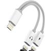WASRUYI Adattatore Lightning Jack 2in 1 Per iphone 14 Pro Splitter Auricolare Audio Auricolare Caricabatterie Presa Connettore Cavo AUX Per Apple Dual Charge Accessorio Ausiliario Per ipad Telefono Tablet