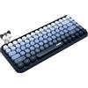 FELiCON 308i Wireless Keyboard Cute Retrò, Tastiera per Computer Silenziosa Bluetooth con Rotondi Punk Compatti 84 Tasti, Texture Opaca- Blu