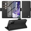 Giyer Custodia per Samsung Galaxy Note 20 Ultra con pellicola protettiva, Note 20 Ultra 5G, in pelle PU, a portafoglio, con scomparto per carte di credito, per Samsung Note 20 Ultra Cover (nero)
