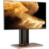 FITUEYES Supporto TV da Pavimento per TV da 75 a 100 Pollici Regolazione in Altezza Supporto TV da Terra Portata Massima 65 kg Serie Cantor