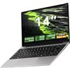 NOTODD PC Portatile Win11 Computer Portatile Notebook 14 Pollici 6GB 256GB Estensioni SSD 1TB, Laptop Celeron N4020 fino a 2.8GHz, 5000mAh 5G WiFi 1080FHD BT4.2 USB3.0 Tastiera Italiana Membrana-Grigio