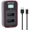Newmowa caricatore doppio USB con display LCD intelligente per Sony NP-BX1/M8,NP-BY1 e Sony DSC-RX100, DSC-RX100 II, DSC-RX100M II, DSC-RX100 III, DSC-RX100 IV, DSC-RX100 V