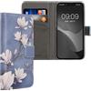 kwmobile Custodia Compatibile con Apple iPhone 17e / iPhone 16e Cover - Portafoglio Pelle Sintetica con Chiusura Magnetica - Porta Carte Magnolie