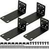 LiYiJiKeJi Kit di Montaggio su Rack Regolabile da 14-30 mm, Attacchi Rack da 19 Pollici, Montaggio Switch Compatibili con Netgear TRENDnet Cisco D-Link HP, per Dispositivi da 10,6 di Larghezza a 19 (112mm)
