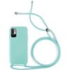 Max Power Digital Cover per Cellulare in Corda Xiaomi Redmi Note 10 / Redmi Note 10s Custodia in Morbido Silicone con Cordino - Possibilità di Appenderla al Collo (Xiaomi Redmi Note 10 / Redmi Note 10s, Acquamarina)