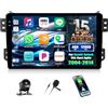 CAMECHO 4+128G Android 15 Autoradio per Suzuki Splash Ritz Opel Agila 2004-2014, Radio GPS Bluetooth 9 Pollici Incell HD con Wireless Carplay Android Auto WIFI FM RDS EQ + Telecamera Posteriore