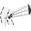 Melchioni Antenna Digitale Terrestre UHF 5G Ready, 27 Elementi, Banda 470-694 MHz, Guadagno 8-12,5 dB, Struttura in Alluminio e ABS Nero