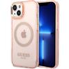 CG MOBILE Guess GUHMP14MHTCMP - Custodia rigida per iPhone 14 Plus 6,7, colore: Rosa