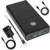 Talentcell Batteria agli ioni di litio da 12 V, PD 45 W, USB-C 18 W, USB-A, portatile, 76,65 Wh DC 5 A, uscita per Raspberry Pi/Striscia LED/CCTV/telescopio, pompa Spectra, giacche riscaldate