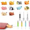 Kiuiom Protezione Cavo per Animale Carino,Cable Protector,Morso per Cavo per Animale Carino 17PC tezione Cavo Spirale Impedisce Rottura del Cavo Custodia Protettiva per Tutte Linee Dati Cellulare