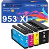 Tito-Express EcoSerie 953XL Cartucce per Stampante, compatibili con HP 953, Multipack, ricambio per HP 953 XL 953XL OfficeJet Pro 7720 7730 7740 8210 8218 8710 8715 8720 8725 8730 8740 cartucce 111111 an, magenta, giallo