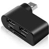 Generico Hub Porta USB Per Laptop Splitter Con 4 Porte Di Estensione Multifunzionale Ruotabile Da 480 Mbps Notebook Auto Tablet