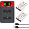 Pickle Power NP-BX1 batteria (2*1600 mAh) con Caricabatterie Doppio Slot per Sony ZV-1, Cyber-Shot DSC-RX100M II, DSC-RX100 II/III/M4/M5/M6/M7/Ⅳ/Ⅴ/Ⅵ/Ⅵ/Ⅶ/VA, WX500, WX350, HX99, HDR-AS300/AS50, MDR-MV1