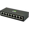 InHand Networks Switch di rete Gigabit,Gigabits Ethernet Switch, Plug & Play,scatola in metallo ad alta dissipazione del calore con spina di alimentazione EU (8 Porte)