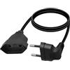 Raykce Cavo di Prolunga Universale con Spina Europea Piatta Tipo C a Spina Europea Tipo C per TV/Monitor per Computer/Proiettori/Console di Gioco/Lampade/Elettrodomestici (0,3 m)