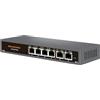Davuaz Switch Ethernet non gestito da 2,5 G con 4 porte Base-T da 2,5 G e 2 porte Uplink RJ-45 da 10 G, compatibile con 100/1000/2500 Mbps, WLAN a un tasto, Plug & Play senza ventole, switch di rete