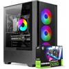 Nuwo PC Gaming Desktop Ryzen 5 5600X | RTX 5060 8GB | Ram 16GB DDR4 | SSD NVMe 1TB | Windows 11 Pro | Computer Fisso da Gioco RGB | Pronto all'Uso | NK-5